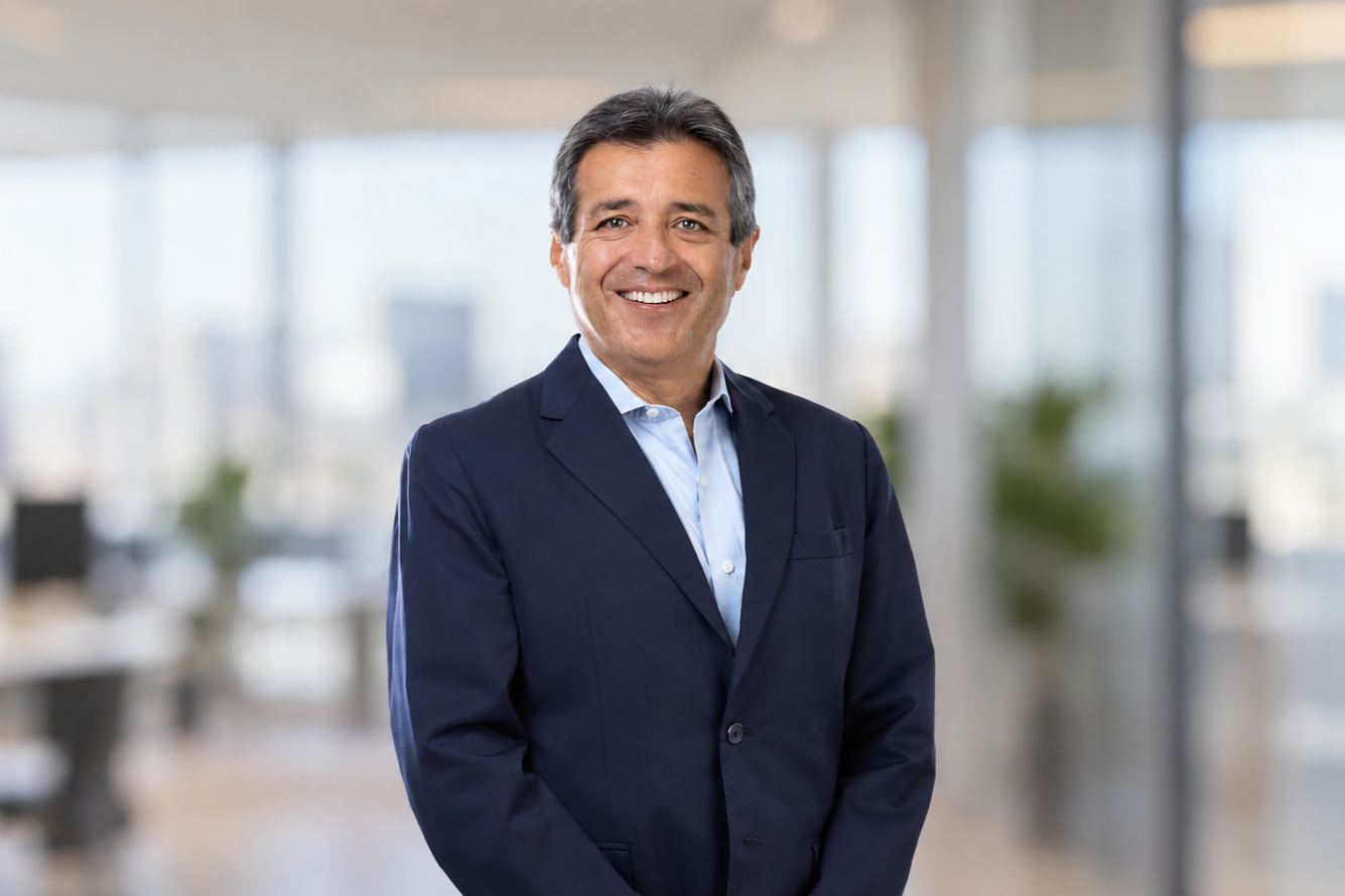 friendly corporate portrait in a modern office